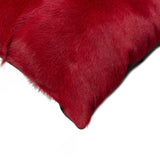 18" X 18" X 5" Wine Cowhide Pillow 2 Pack