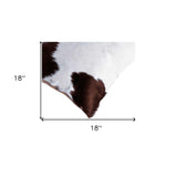 18" X 18" X 5" White And Brown Cowhide Pillow 2 Pack