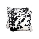 18" X 18" X 5" Sugarland Black And White Faux Pillow 2 Pack