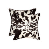 18" X 18" X 5" Brownsville Chocolate And White Faux Pillow 2 Pack