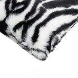 18" X 18" X 5" Denton Zebra Black And White Faux Pillow 2 Pack