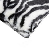 12" X 20" X 5" Denton Zebra Black And White Faux Pillow 2 Pack