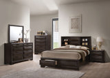 Solid Wood Full Brown and Black 10 Bed