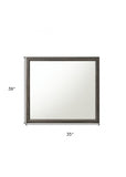 35" Rectangle Wall Mounted Accent Mirror With Frame