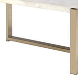 52" X 24" X 18" Gold And Clear Glass Metal Coffee Table