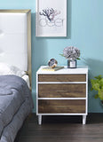 21" Brown Three Drawers Nightstand