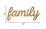 Family Life Natural Wood Script Wall Decor