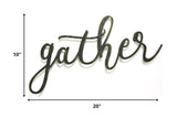 Black Gather Metal Script Wall Decor