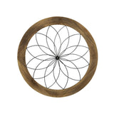 Black Metal And Wood Framed Wall Art