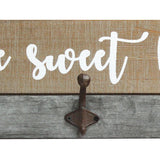 Distressed Home Sweet Home Wood Coat Rack Wall Hanging