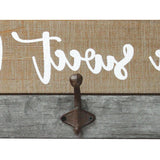 Distressed Home Sweet Home Wood Coat Rack Wall Hanging