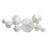 Angelic White Metal Lily Pad Wall Decor