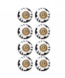 1.5" X 1.5" X 1.5" Black White And Gold Knobs 8 Pack