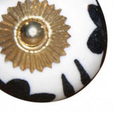 1.5" X 1.5" X 1.5" Black White And Gold Knobs 8 Pack