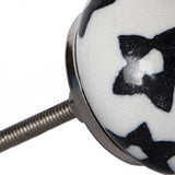 1.5" X 1.5" X 1.5" Black White And Gold Knobs 8 Pack