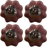 1.5" X 1.5" X 1.5" Glossy Pink Silver And Red Knobs 8 Pack