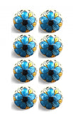 1.5" X 1.5" X 1.5" Blue Black And Yellow Knobs 8 Pack