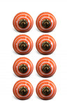 1.5" X 1.5" X 1.5" Bronze White And Orange Knobs 8 Pack