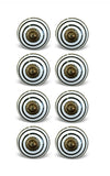 1.5" X 1.5" X 1.5" Hues Of Bronze White And Black Knobs 8 Pack