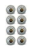 1.5" X 1.5" X 1.5" Hues Of Bronze White And Black Knobs 8 Pack