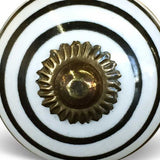 1.5" X 1.5" X 1.5" Hues Of Bronze White And Black Knobs 8 Pack