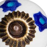 1.5" X 1.5" X 1.5" White Blue And Turquoise Knobs 12 Pack