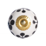 1.5" X 1.5" X 1.5" White Black And Yellow Knobs 12 Pack