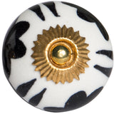 1.5" X 1.5" X 1.5" White Black And Yellow Knobs 12 Pack