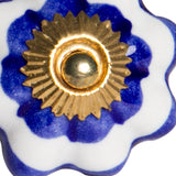 1.5" X 1.5" X 1.5" White Blue And Gold Knobs 12 Pack