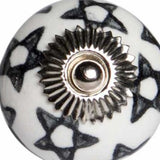 1.5" X 1.5" X 1.5" White Black And Silver Knobs 12 Pack