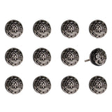 1.5" X 1.5" X 1.5" Black And Chrome Knobs 12 Pack