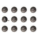 1.5" X 1.5" X 1.5" Black And Chrome Knobs 12 Pack