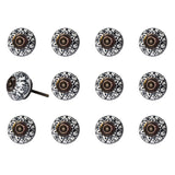 1.5" X 1.5" X 1.5" Black White Copper Knobs 12 Pack