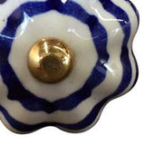 1.5" X 1.5" X 1.5" White Blue And Copper Knobs 12 Pack