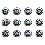 1.5" X 1.5" X 1.5" White Black And Navy Knobs 12 Pack