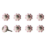 1.5" X 1.5" X 1.5" Hues Of Cream Pink And Silver Knobs 8 Pack