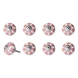 1.5" X 1.5" X 1.5" Hues Of White Pink And Burgundy Knobs 8 Pack