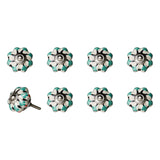 1.5" X 1.5" X 1.5" Hues Of White Green And Black Knobs 8 Pack