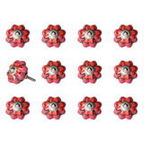 1.5" X 1.5" X 1.5" Pink Red And Green Knobs 12 Pack