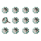 1.5" X 1.5" X 1.5" White Green And Black Knobs 12 Pack