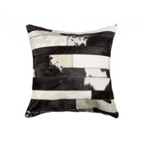 18" X 18" X 5" Madrid White Torino Kobe Cowhide Pillow