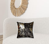 Chocolate And Gold Torino Kobe Cowhide Pillow