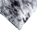 12" X 20" X 5" Salt And Pepper Black And White Cowhide Pillow 2 Pack