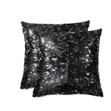 18" X 18" X 5" Silver And Black Torino Quattro Pillow 2 Pack