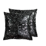 18" X 18" X 5" Silver And Black Torino Quattro Pillow 2 Pack