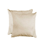 18" X 18" X 5" Natural Torino Cowhide Pillow 2 Pack