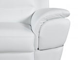 Three Piece Indoor White Genuine Leather Six Person Seating Set