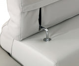 31" Light Grey Tasteful Leather Chair