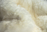 60" X 60" X 2" Off White Ciruclar Sheepskin Rug