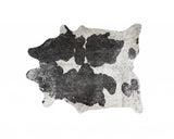 72" X 84" Silver Black &amp; White Cowhide Rug